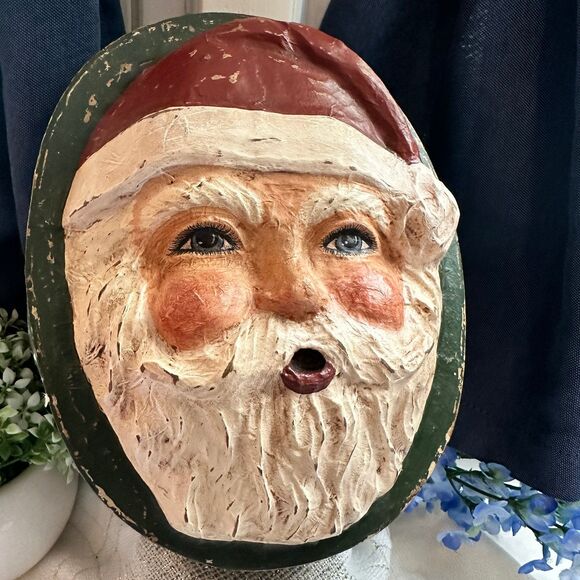 Santa Claus Folk Art Christmas Storage Box - Picture 7 of 10